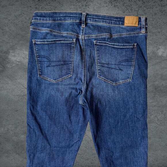 American Eagle High Rise Jegging Jeans Next Level Stretch Size 16 Regular - Picture 4 of 11